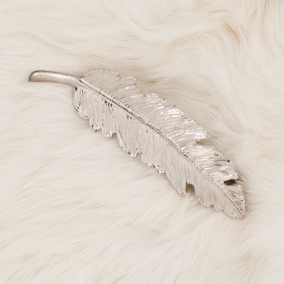 Accessories - Silver Feather Barrette